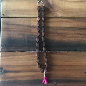 Pink Tassel beaded becklace